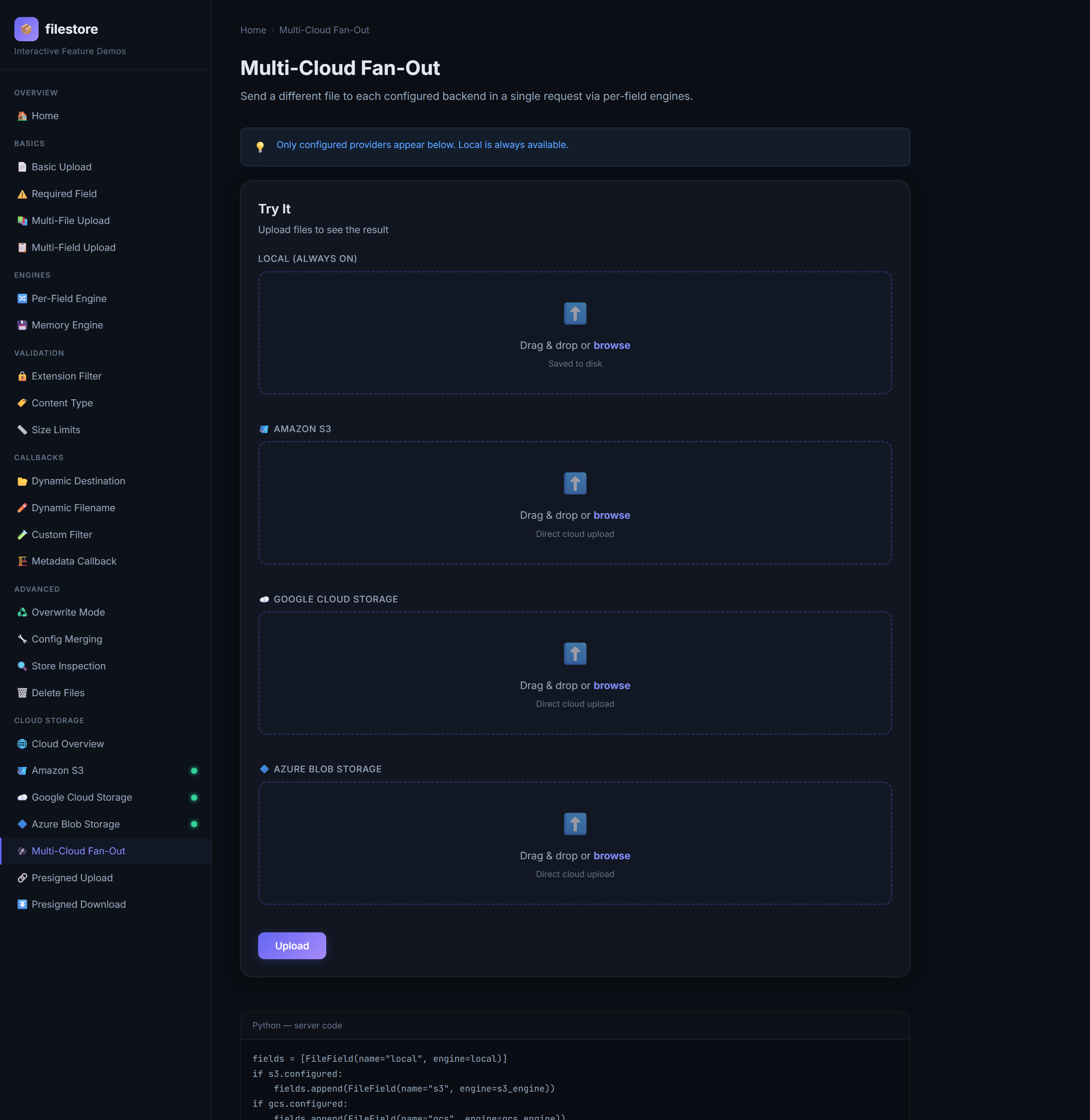 Multi-cloud fan-out demo
